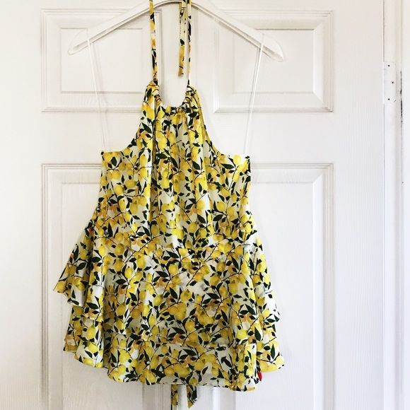 Parker Lemon print keyhole halter top - Picture 4 of 6